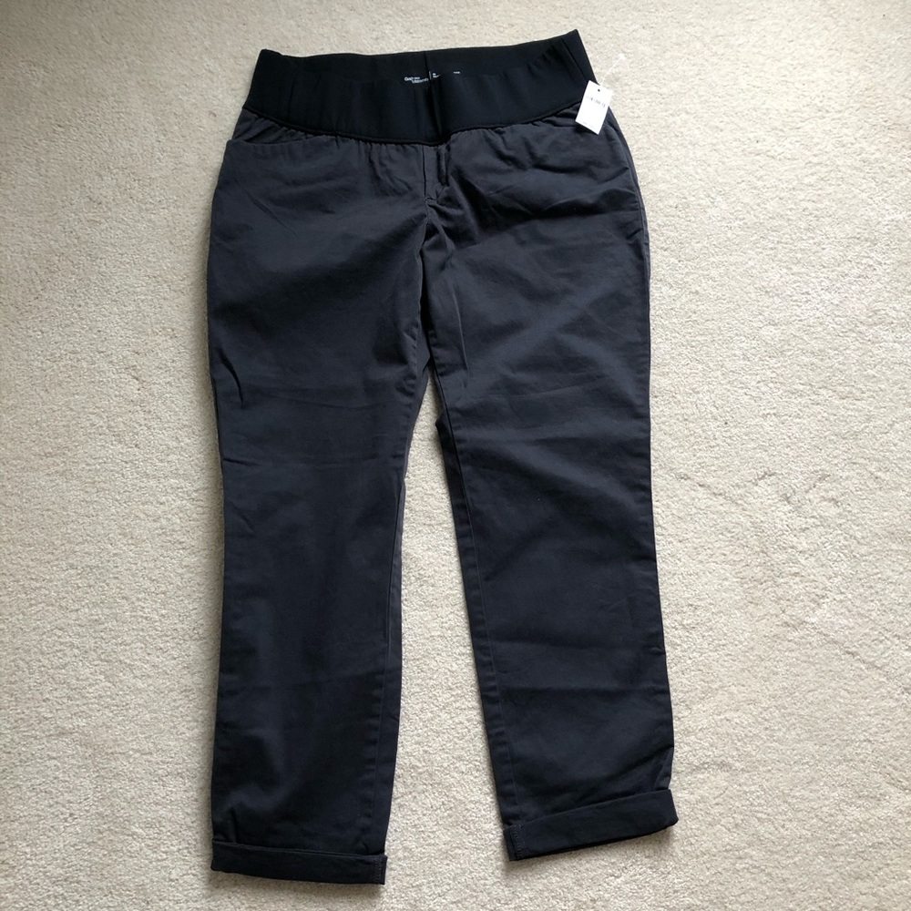 GAP Maternity Best Girlfriend Black Khaki Pants